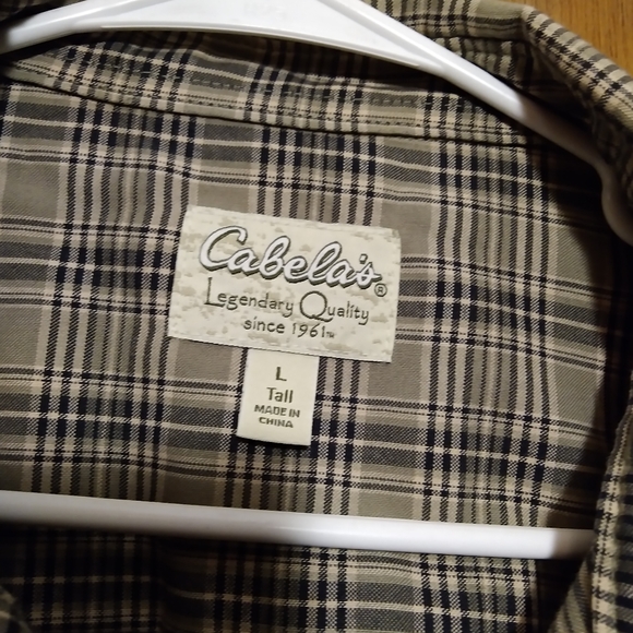 Cabela's Men's Large and Tall Long sleeve plaid Vgc. 26" ptp excellent condition - Picture 4 of 4
